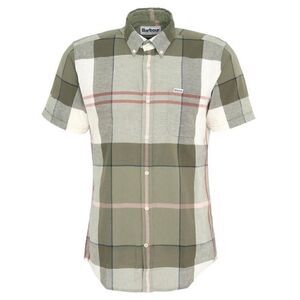 Barbour Douglas Tailored Short-Sleeved Shirt Olive NEW